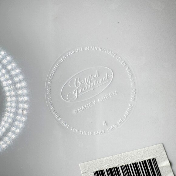 Melamine 6 Plates Nancy Green Certified International Ceramic 11" - Picture 2 of 6